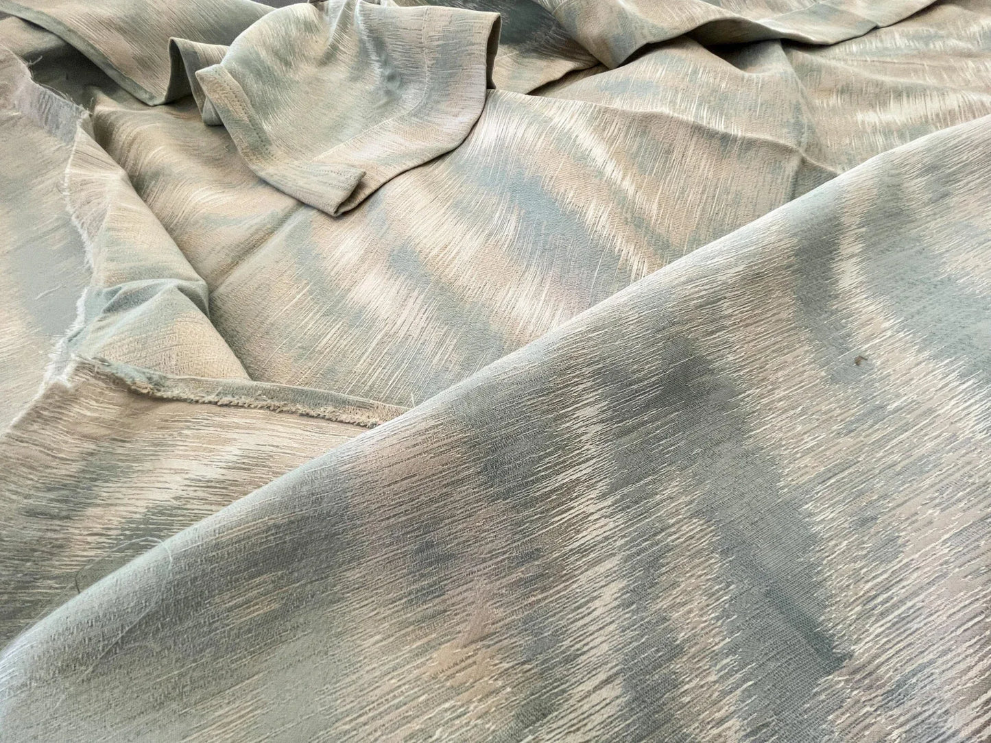 21 Berkbox52 1.2 yard Scalamandre Safari Weave Mineral Green Gray Jacquard