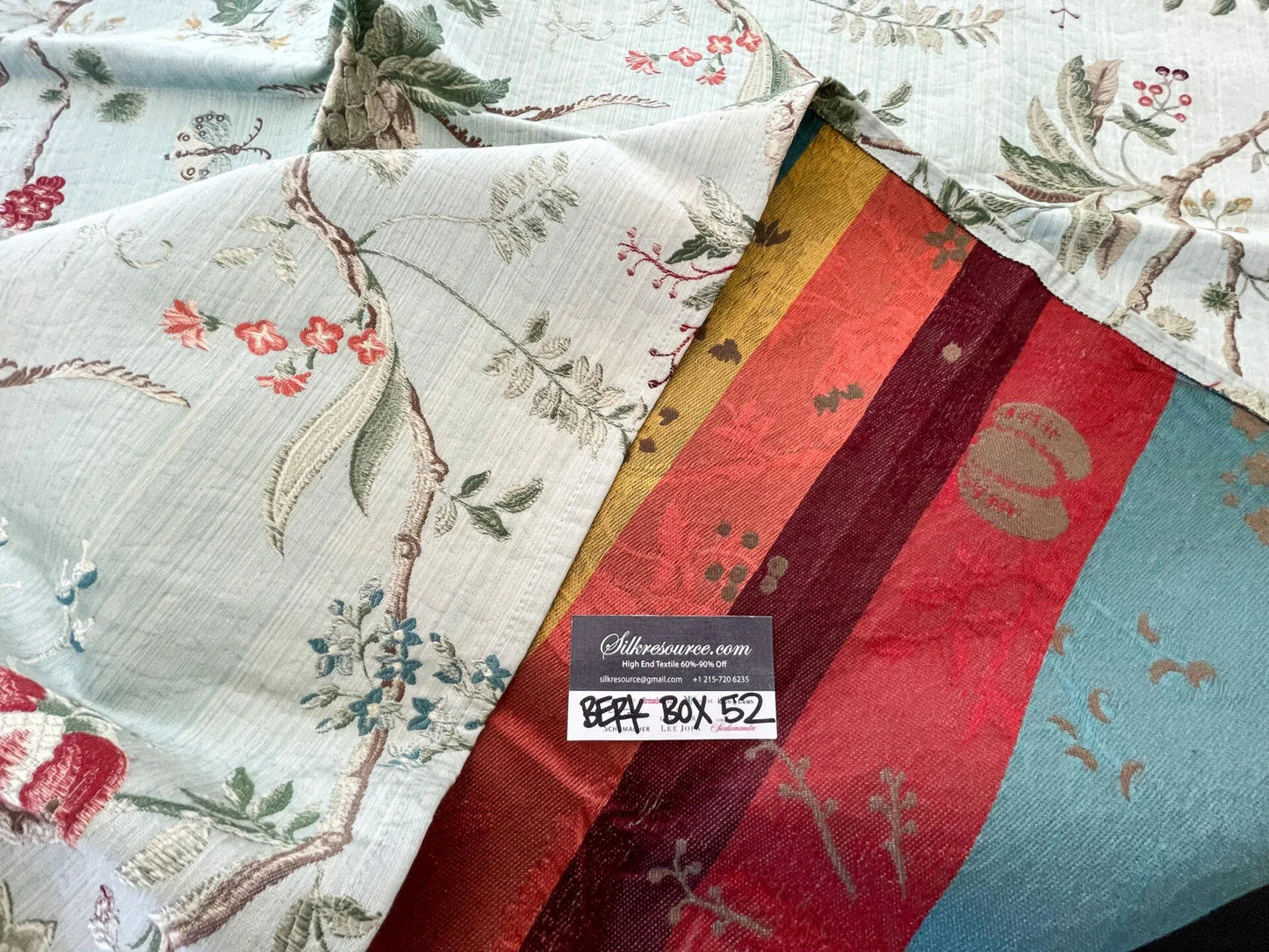 25 Berkbox52 2.4yds Scalamandre Colony La Perouse Multi on Ivory Pomegranate eggplant pineapple Fruits Floral Tree Foliage MSRP USD 578/Y