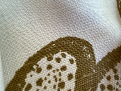 Scalamandre " Russell - Linen Butterscotch MSRP USD 188/Y Albert Hadley Linen Print Jacobean Tan