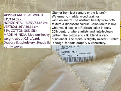 Scalamandre " Salon Moire Shell Pink Classic Silk Moire Watermark Historical Reversible MSRP USD 442/Y