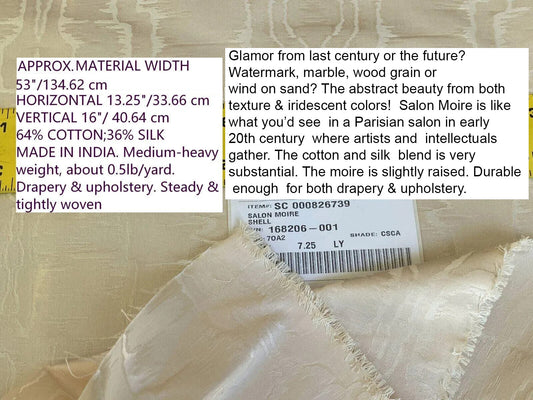 Scalamandre " Salon Moire Shell Pink Classic Silk Moire Watermark Historical Reversible MSRP USD 442/Y