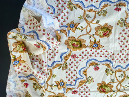 4 Berkbox56 2.4 yard Scalamandre Print Floral Brown on White