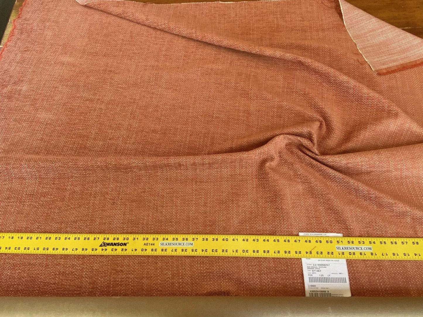 by yard Scalamandre San Miguel Texture Orange Spice Chenille MSRP USD 216/Y