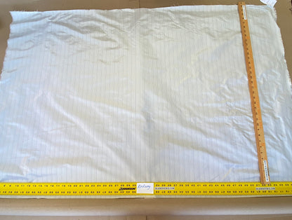 Scalamandre Astley Silk Strie Cream Blue White Pin Stripe Small Scale  MSRP USD350+/yard