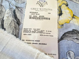 7 Berkbox56 1.2 yard Scalamandre Merrimon Light Blue Floral 100% Linen with Glazed finish
