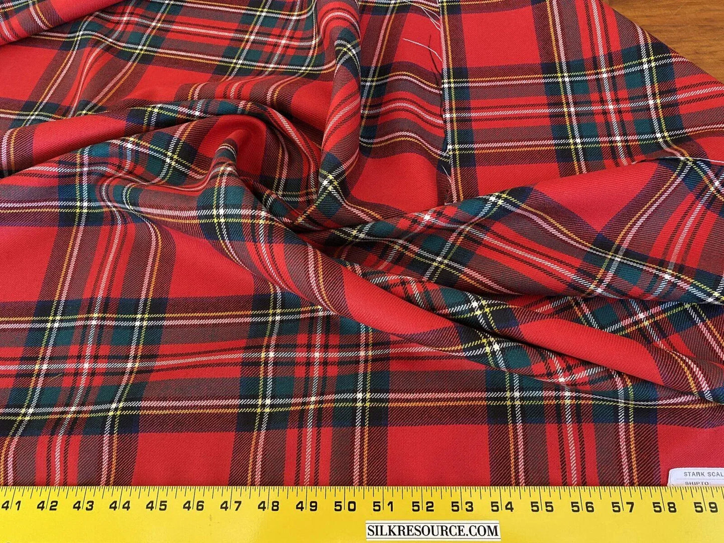 Scalamandre " Royal Stewart Scarlet, Green, Multi Wool Plaid Scotish MSRP USD 232/Y Plaid"