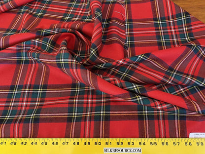 Scalamandre " Royal Stewart Scarlet, Green, Multi Wool Plaid Scotish MSRP USD 232/Y Plaid"