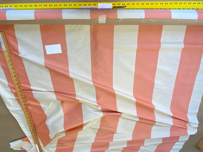 Scalamandre Riviera Stripe St. Tropez Orange Beige / Natural Silk and Wool MSRP USD364/Y