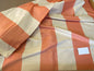 Scalamandre Riviera Stripe St. Tropez Orange Beige / Natural Silk and Wool MSRP USD364/Y