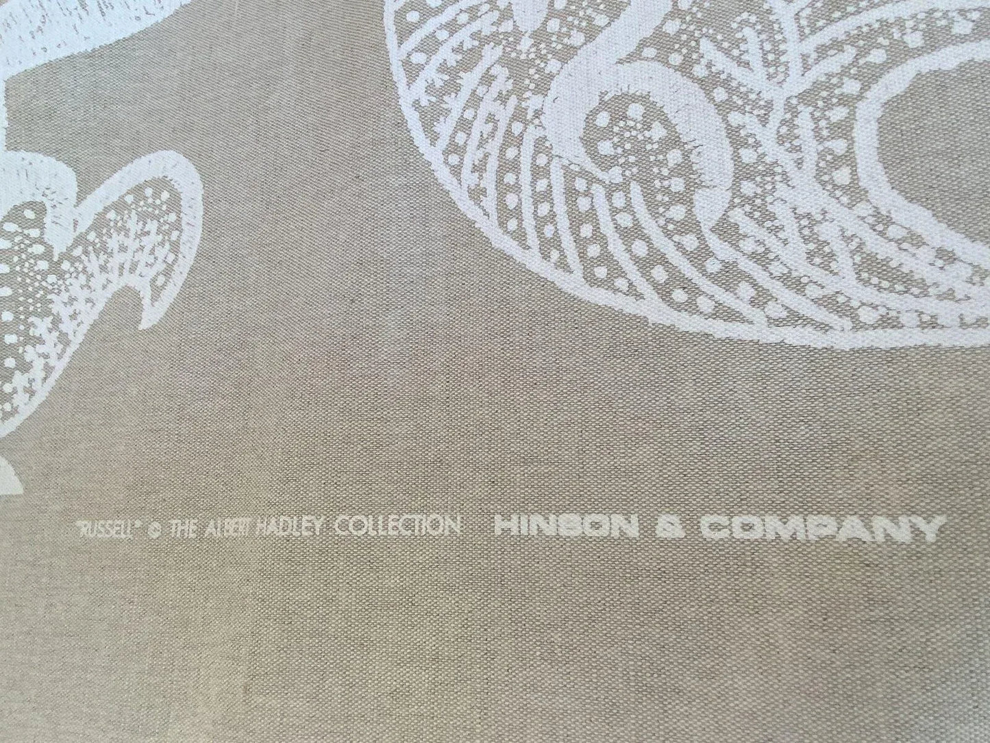 Scalamandre Russell Linen Cotton China White Albert Hadley Print Jacobean MSRP USD 188/Y