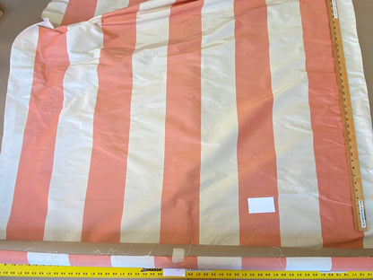 Scalamandre Riviera Stripe St. Tropez Orange Beige / Natural Silk and Wool MSRP USD364/Y