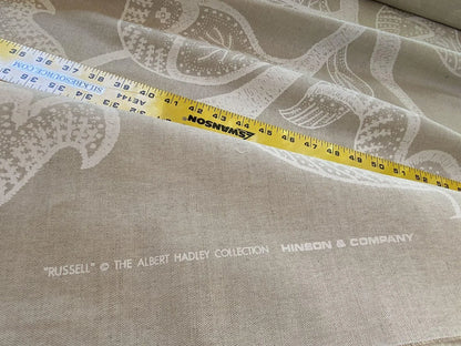 Scalamandre Russell Linen Cotton China White Albert Hadley Print Jacobean MSRP USD 188/Y