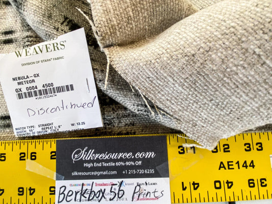 13 Berkbox56 1.2 yard Scalamandre Nebula-GX Meteor Cotton Linen Print