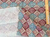 17 Berkbox56 1.5 yard Scalamandre Akira Red Blue Diamond Pattern