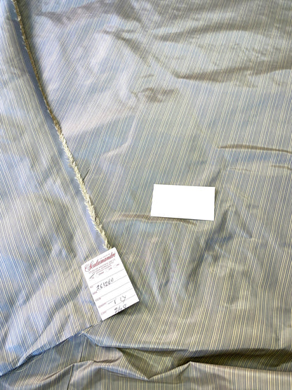 Scalamandre Astley Silk Strie French Blue White Pin Stripe Small Scale  MSRP USD350+/yard.