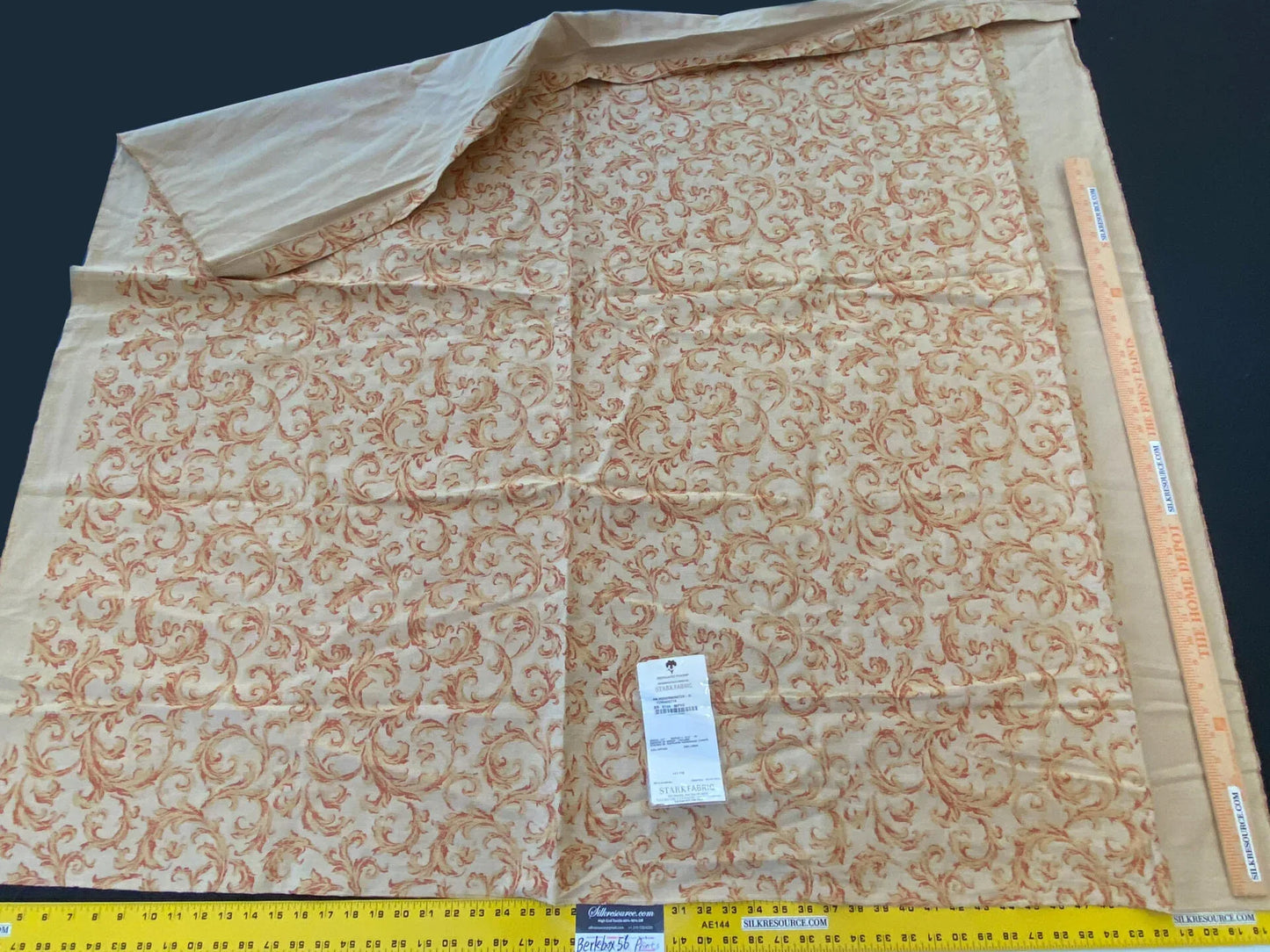 19 Berkbox56 1.4 yard Scalamandre SM. KIDDERMINSTER-CL TERRACOTTA Yellow Beige