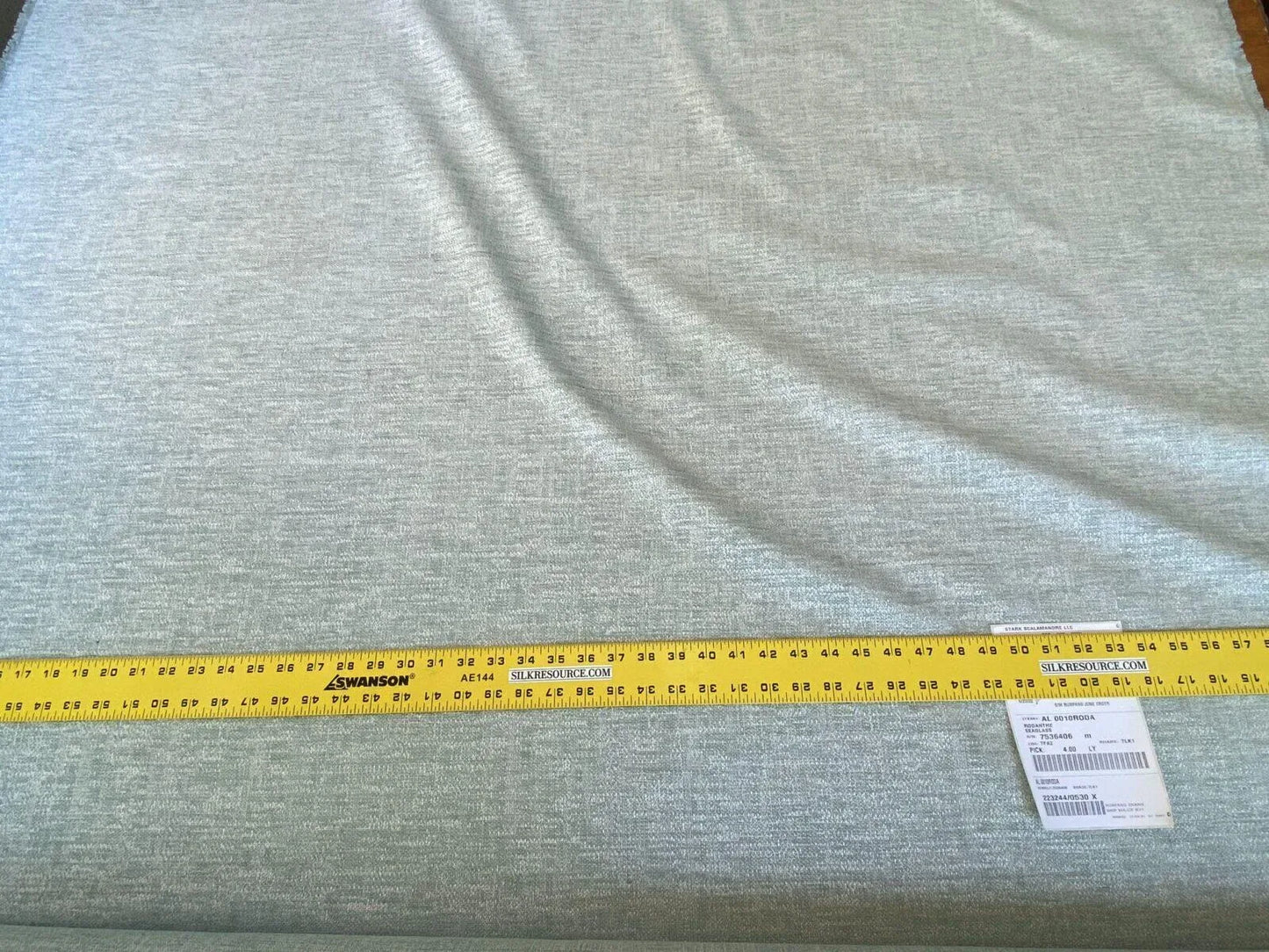 Scalamandre " Rodanthe Seaglass Heavy Texture Green Aqua Silky Chenille MSRP USD 232/yard