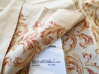 19 Berkbox56 1.4 yard Scalamandre SM. KIDDERMINSTER-CL TERRACOTTA Yellow Beige