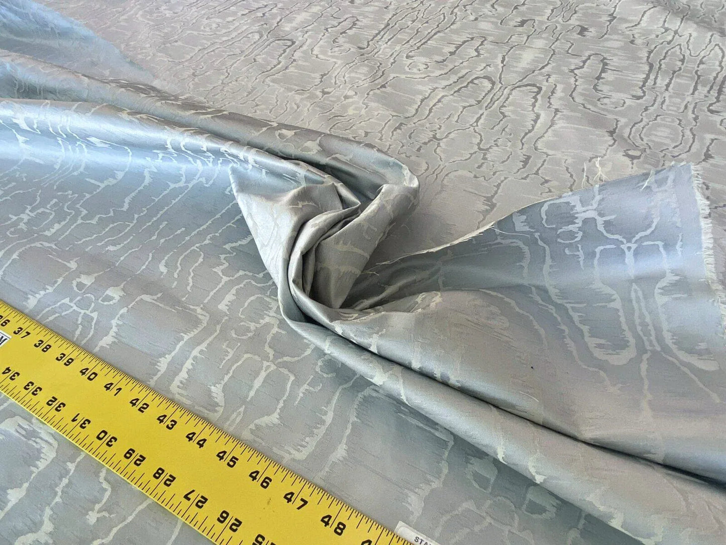 Scalamandre " Salon Moire Gustavian Blue Classic Silk Moire Watermark Historical Reversible MSRP USD 442/Y Sc 0004 26739