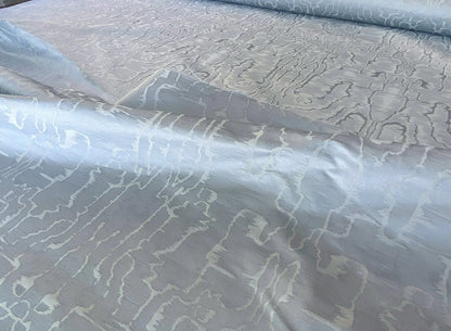 Scalamandre " Salon Moire Gustavian Blue Classic Silk Moire Watermark Historical Reversible MSRP USD 442/Y Sc 0004 26739