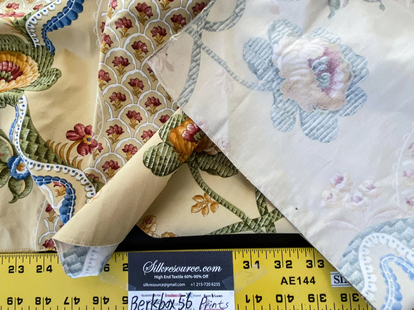 22 Berkbox56 1.3 yard Scalamandre Print Floral Yellow
