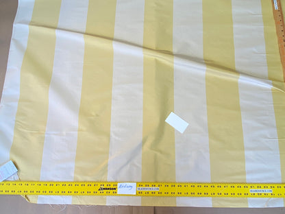 Scalamandre Riviera Stripe Freesia Yellow Beige / Natural Silk and Wool MSRP USD364/Y