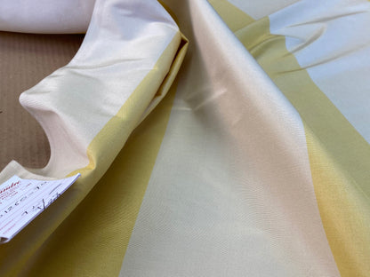 Scalamandre Riviera Stripe Freesia Yellow Beige / Natural Silk and Wool MSRP USD364/Y