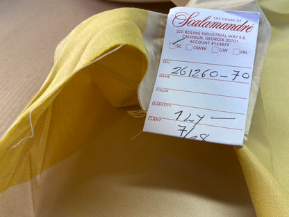 Scalamandre Riviera Stripe Freesia Yellow Beige / Natural Silk and Wool MSRP USD364/Y