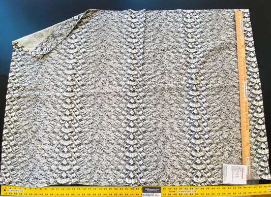 25 Berkbox56 1yard  Scalamandre Komodo Modern Nature Carbon Embroidery Print