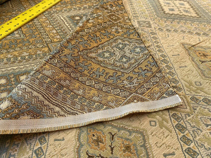 Scalamandre Siviglia Blue Sage Gold Copper Arabic Diamond Lattice MSRP USD 252/Y