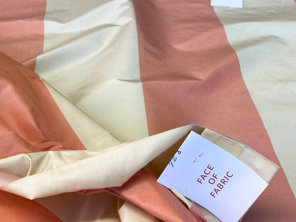 Scalamandre Riviera Stripe Nice Pink Beige / Natural Silk and Wool MSRP USD364/Y