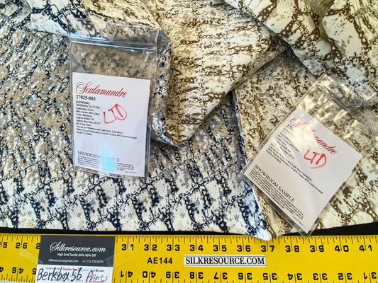 27 Berkbox56 2.4yard 2 pieces &amp; 2 colorways Scalamandre Komodo Modern Nature Bluestone and Sand  Embroidery Print