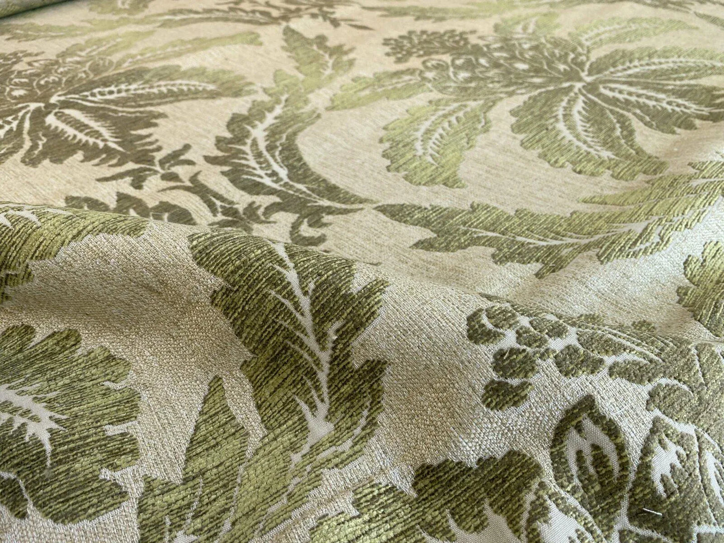 Scalamandre  Trinandot Moss Green Renaissance Damask Super Heavy! Tapestry MSRP USD 204/y