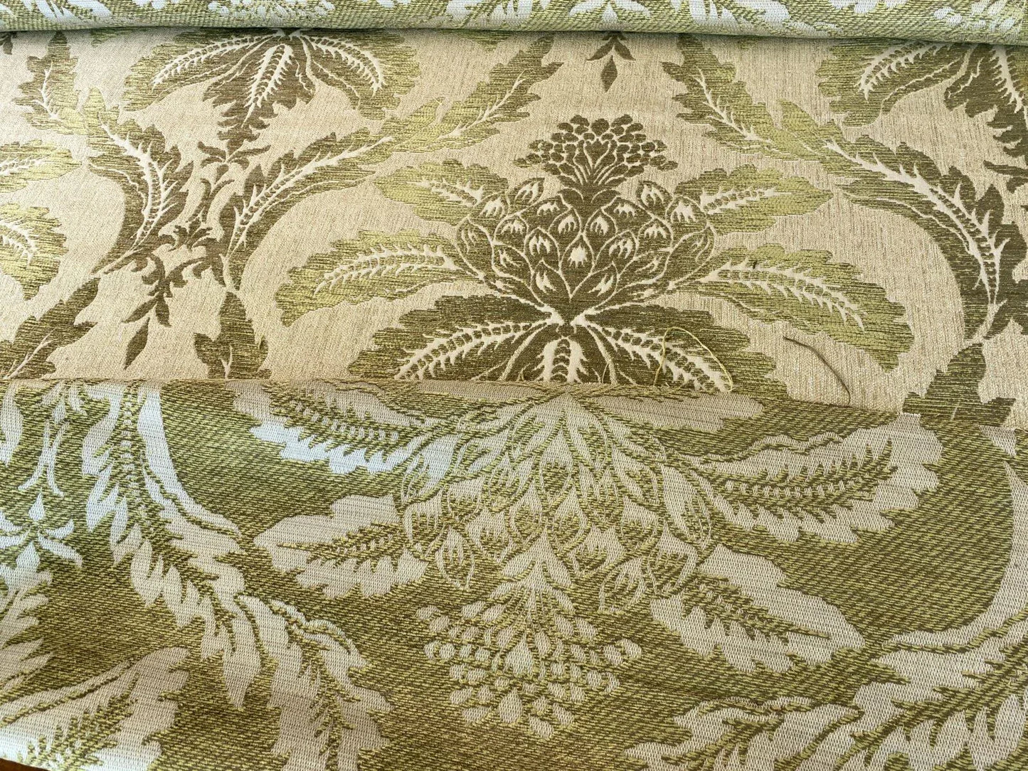 Scalamandre  Trinandot Moss Green Renaissance Damask Super Heavy! Tapestry MSRP USD 204/y