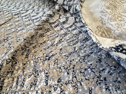 27 Berkbox56 2.4yard 2 pieces &amp; 2 colorways Scalamandre Komodo Modern Nature Bluestone and Sand  Embroidery Print