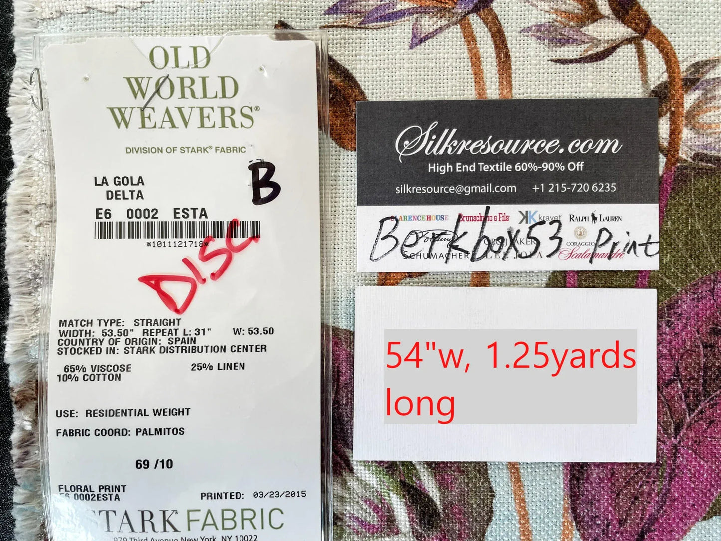 3 Scalamandre La Gola Delta Wild Water Bird Flamingo Florida Marsh Linen print- 1.25 Yard