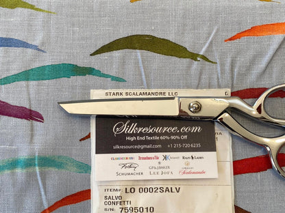 Scalamandre Salvo Confetti MSRP USD 206/Y Stunning Abstract Art On Linen Seagull