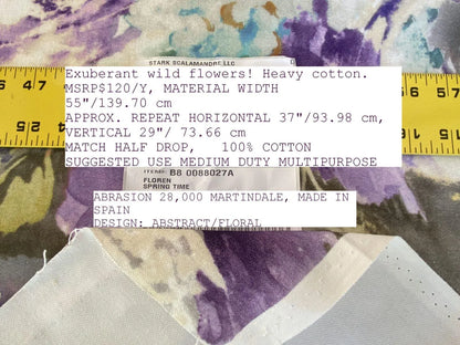 Scalamandre " Floren Spring Time MSRP USD 120/Y Cotton Wild Flower Print Monet Impressionist