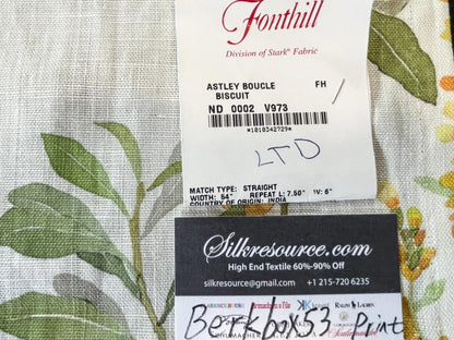 Scalamandre Astley Boucle Biscuit White Flowers - 1.2y