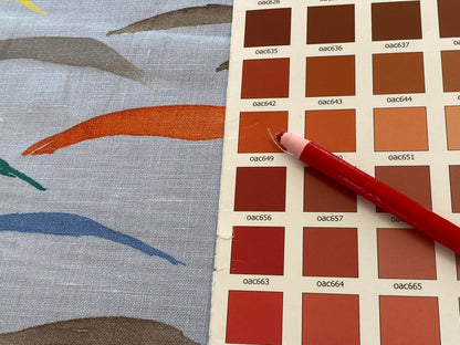 Scalamandre Salvo Confetti MSRP USD 206/Y Stunning Abstract Art On Linen Seagull