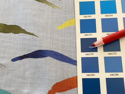 Scalamandre Salvo Confetti MSRP USD 206/Y Stunning Abstract Art On Linen Seagull