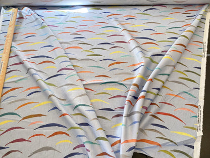 Scalamandre Salvo Confetti MSRP USD 206/Y Stunning Abstract Art On Linen Seagull