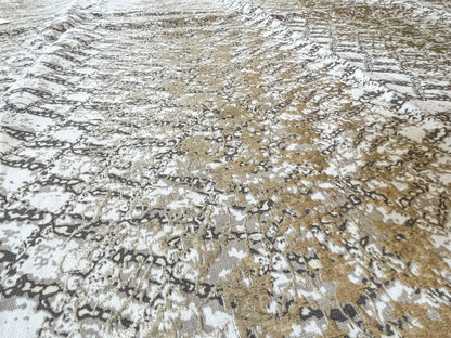 Scalamandre Komodo - Modern Nature Mica Embroidery Print, 1 Yard