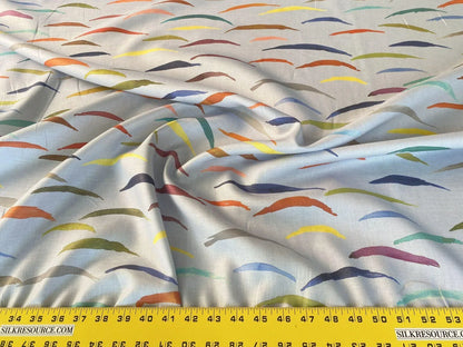 Scalamandre Salvo Confetti MSRP USD 206/Y Stunning Abstract Art On Linen Seagull