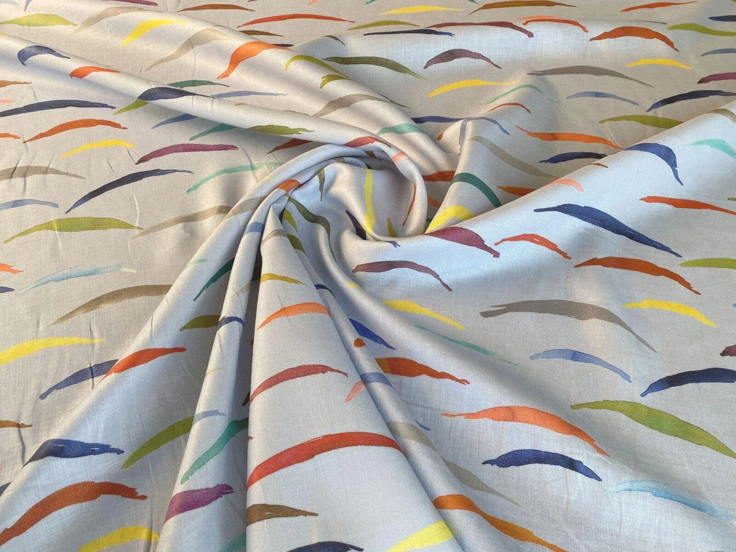 Scalamandre Salvo Confetti MSRP USD 206/Y Stunning Abstract Art On Linen Seagull