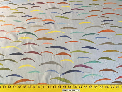 Scalamandre Salvo Confetti MSRP USD 206/Y Stunning Abstract Art On Linen Seagull