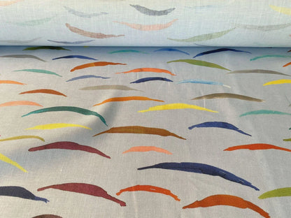 Scalamandre Salvo Confetti MSRP USD 206/Y Stunning Abstract Art On Linen Seagull