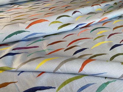 Scalamandre Salvo Confetti MSRP USD 206/Y Stunning Abstract Art On Linen Seagull