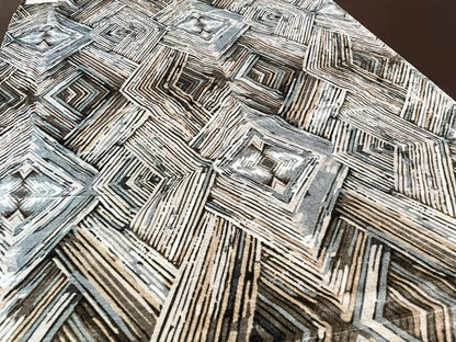 Scalamandre Kochi Velvet Ocean Shades Geometric - 2.4 Yard