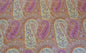 Scalamandre Jaipur Paisley Persimmon Pink  Cotton Satin from Italy MSRP USD 199/Y